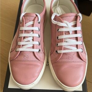 Gucci Pink Leather Women's Sneakers